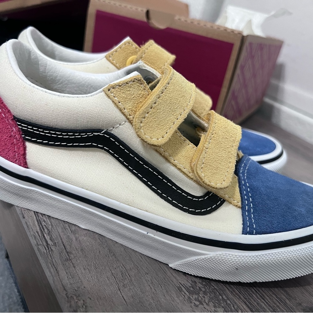 Vans Kids Blue and Yellow Sneakers